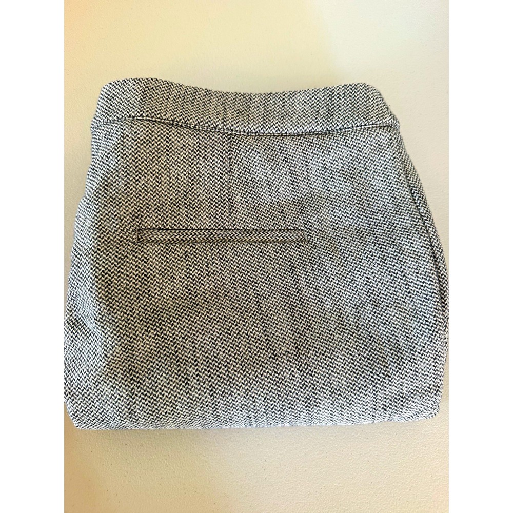 H&M Women's Gray Herringbone Dress Pants 40x26 Flat Front Pockets Zip Size 14